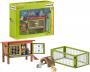 Schleich Rabbit Hutch and Bunny Playpen Toy Set