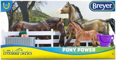 Breyer Pony Power 3 Horse Playset 1:12 Scale