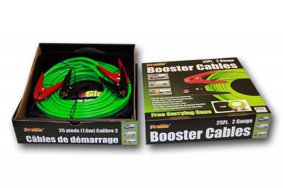 Century Pro Glo 2Ga 25Ft Green Booster Cables