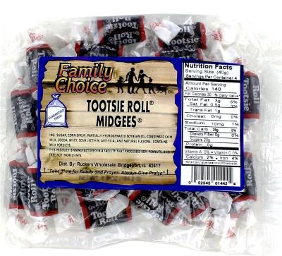 Family Choice Tootsie Roll Midigees Bonus Bag 18oz