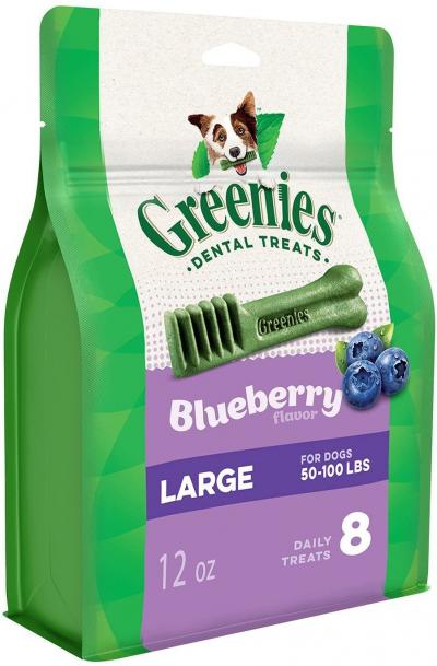 Greenies Treat Blueberry Large 12oz.8ct.