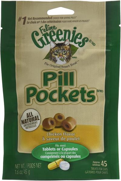 Feline Greenies Pill Pockets Chicken Flavor 1.6oz.