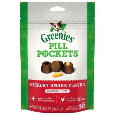 Greenies Pill Pockets Capsule Size Hickory Smoke Flavor 7.9oz.
