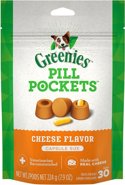 Greenies Pill Pockets Capsule Size Cheese Flavor 7.9oz.