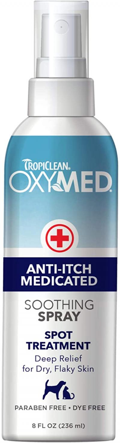 TropiClean OxyMed Anti-Itch Medicated Soothing Spray 8oz.