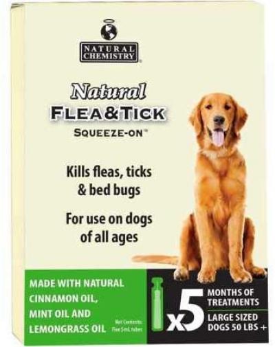 Natural Chemistry Natural Flea & Tick Sqeeze-On for Large Dogs  5 Month