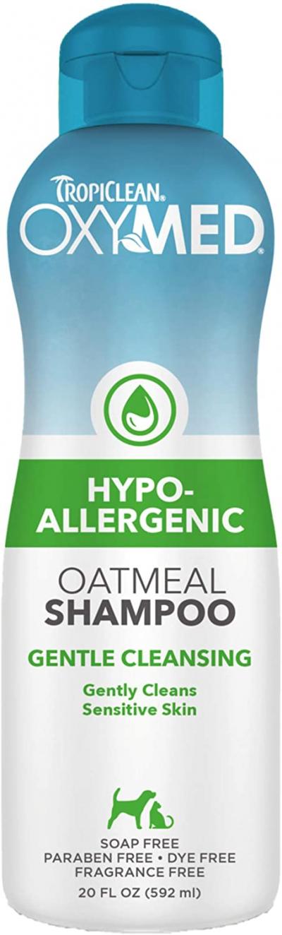 TropiClean OxyMed Hypoallergenic Oatmeal Shampoo 20oz.