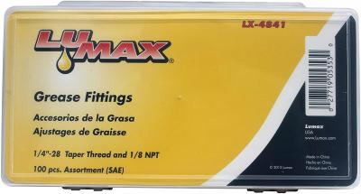 Lumax 100Pc. Assorted Grease Fittings SAE