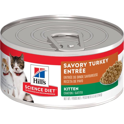 Kitten Savory Turkey Entrée Canned Cat Food 5.5oz