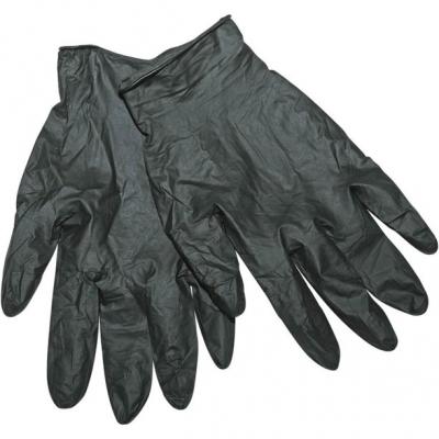Kinco Disposable Medium Black Powder-Free Nitrile Gloves 40Pk.
