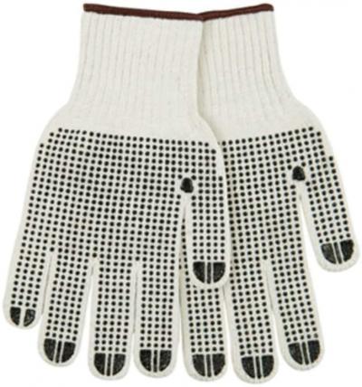 Kinco Men's Cotton Blend String Glove with PVC Dots-Medium