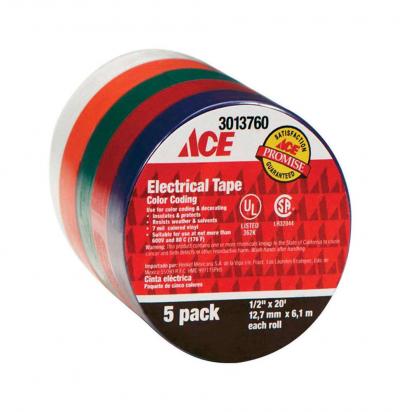 Departments - ACE Electrical Tape Color Coding 5Pk.