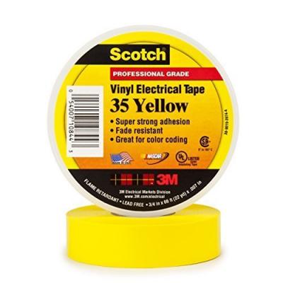 3M Scotch 3/4in. X 66ft. Yellow Vinyl Electrical Tape