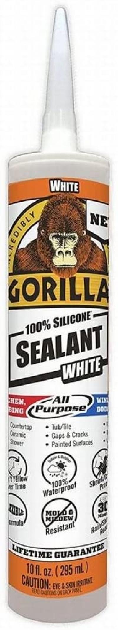 Gorilla Silicone White Sealant 10oz.