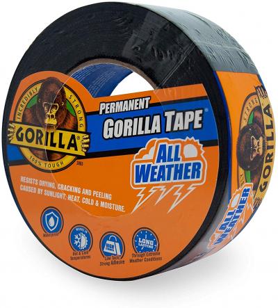 Gorilla 1.88in. X 25-Yards All Weather Black Gorilla Tape