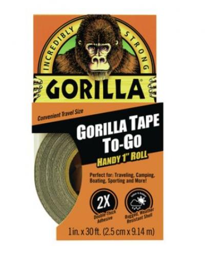 Gorilla 1in. X 30-Ft. Black Gorilla Tape to Go