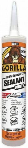 Gorilla Silicone White Sealant 10oz.