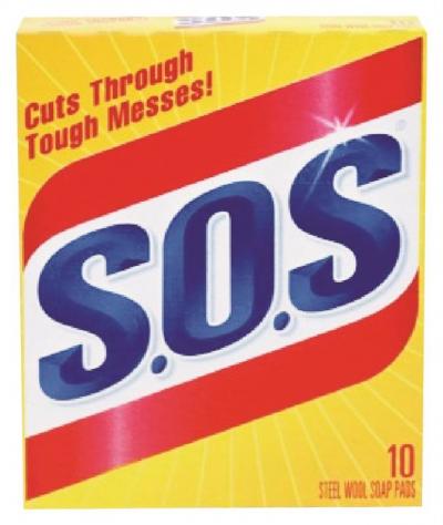 S.O.S Steel Wool Soap Pads 10Ct.