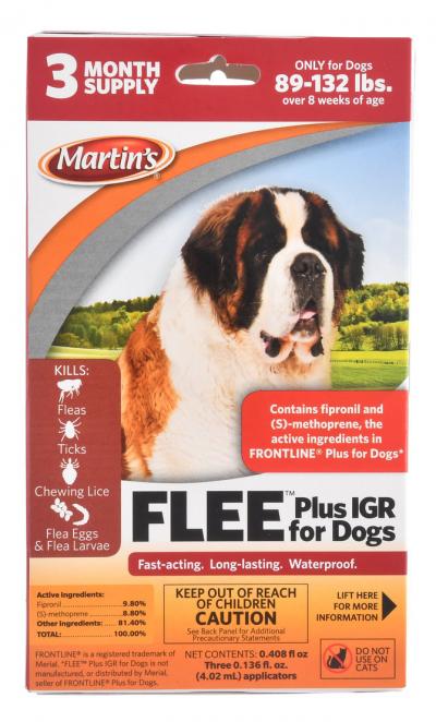 Martin's Flee Plus IGR for Dogs 89-132Lbs.