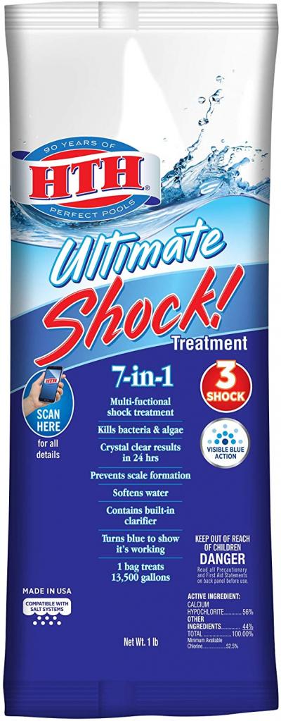 HTH Ultimate Shock Treatment Swimming Pool Chlorine Cleaner 1Lb.