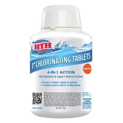HTH 1-Inch Chlorinating Tablets 4-IN-1 Action 5Lb.