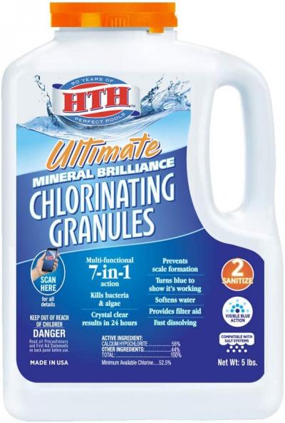 HTH Ultimate Mineral Brillance Chlorinating Granules for Swimming Pools 5Lb.