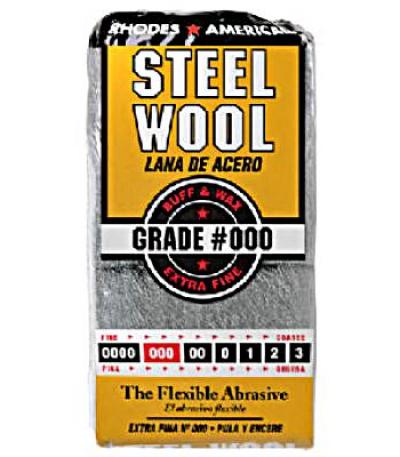Rhodes American 000-Grade Steel Wool Extra Fine 12-Pk