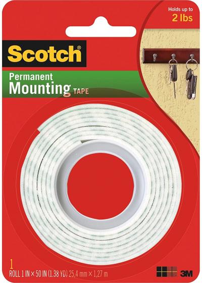 Scotch Permanent Mounting Tape 1in. X 50in.