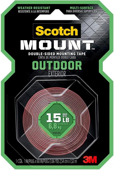 Scotch Mount Outodor Double-Sided Muonting Tape 1in. X 60in.