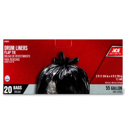 Ace 55-Gallon Drum Liners Flap Tie 20Ct.
