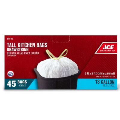 Ace 13-Gallon Tall Kitchen Drawstring Bags 45Ct.
