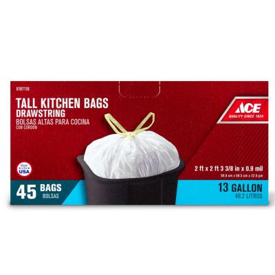 Ace® 13 Gal Tall Drawstring Kitchen Trash Bags