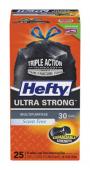 Hefty 30-Gallon Ultra Strong Scent Free Drawstring Bags 25Ct.