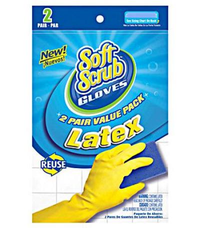 Soft Scrub XL Latex Gloves 2-Pk.