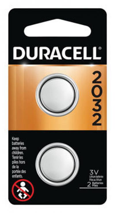 Duracell 3V Lithium 2032 Security/Electroinc Battery 2Pk.