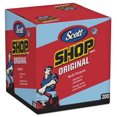 Scott Blue Pop-Up Box Shop Towels - 200 count