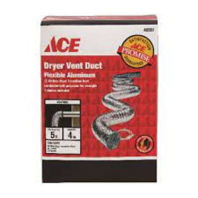 Ace 60-Inch Silver Aluminum Dryer Vent Duct