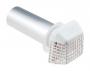 Deflect-O 4in. X 4in. White Plastic Dryer Vent Hood w/Guard