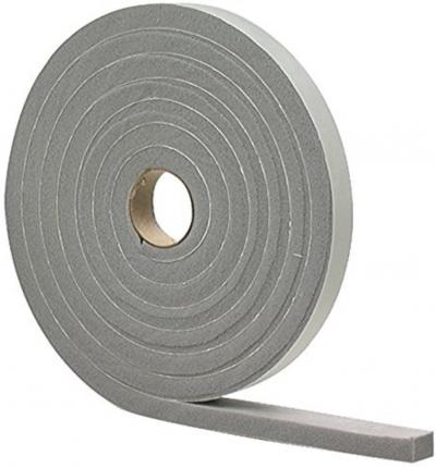 M-D Gray Foam Weather Stripping Tape for Doors & Windows 1/4 X 1/2 X 17