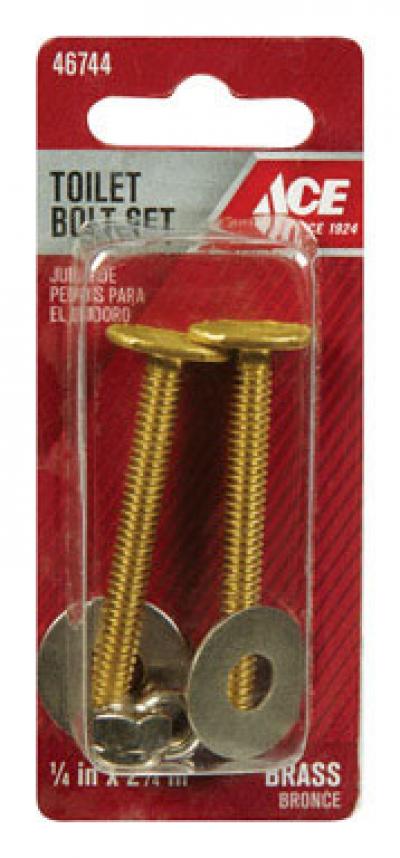 Ace Toilet Bolt Set  5/16 2.25in. Brass