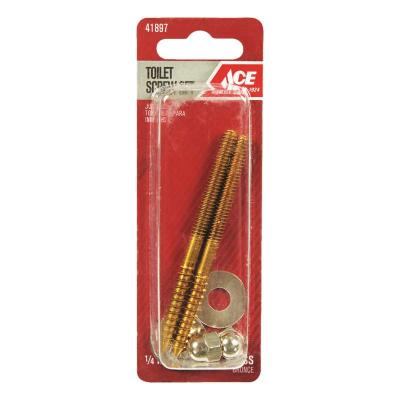 Ace Toilet Bolt Set 1/4 3.5in. Brass