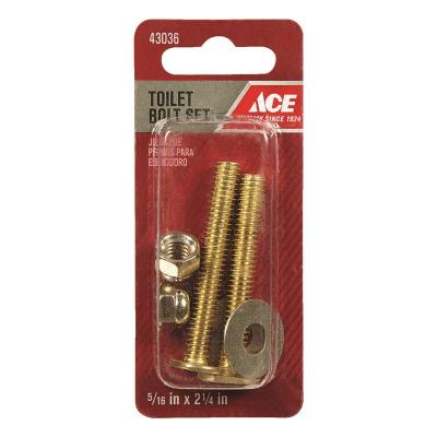 Ace Toilet Bolt Set 5/16 2.25in. Brass