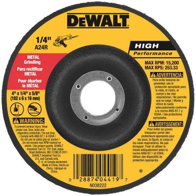 Dewalt 4in. X 1/4in. X 5/8in. Grinding Wheel