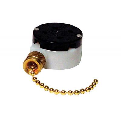 Gardner Bender Brass Pull Chain Switch 3-Speed