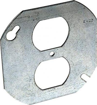 Raco Octagon Steel Box Cover for 1 Duplex Receptacle