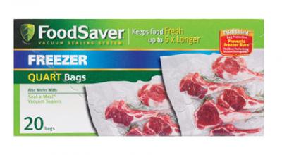 FoodSaver 1-Quart Clear Vacuum Freezer Bags 20Ct.