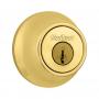 Kwikset US3 Single Cylinder Polished Brass Metal Deadbolt