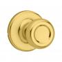 Kwikset Tylo Polished Brass Steel Passage Door Knob 3 Right or Left Handed