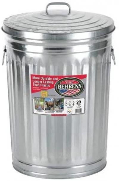 Behrens Galvanized Steel 20-Gallon Trash Can with Lid