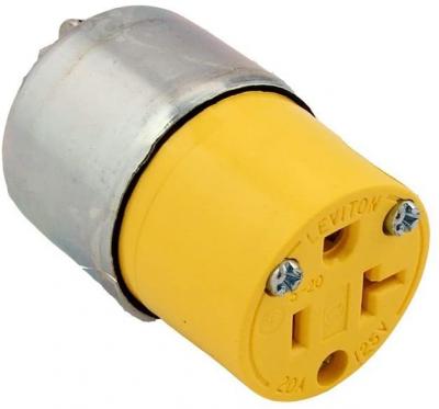 Leviton 520CA 20-Amp 125V Armored Cord Outlet
